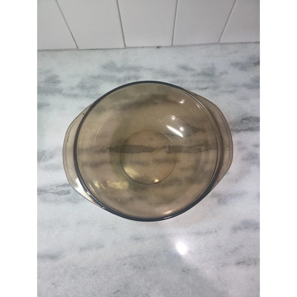 Pyrex Visions 2L Amber Casserole Dish, Amber Glass Cookware #024, Oven Safe Dish